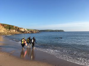Shore diving at Thurlestone in Devon