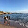 Shore diving at Thurlstone (Photo: Dom Walley) Shore diving at Thurlestone in Devon